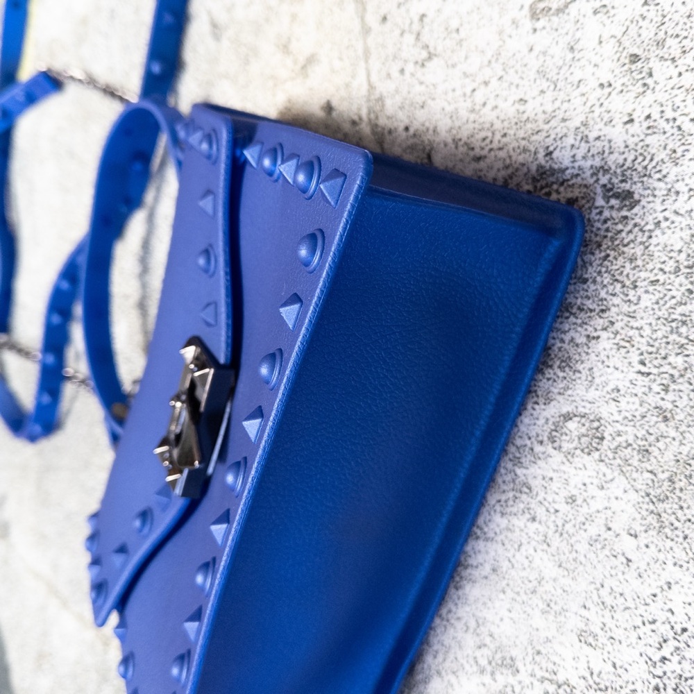Blue Jelly Studded Crossbody Bag - Picture 8 of 8